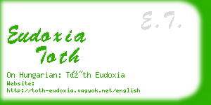 eudoxia toth business card